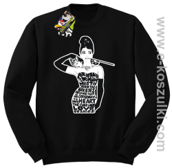 audrey hepburn RETRO-ART - bluza bez kaptura STANDARD czarna