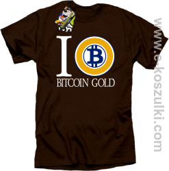 I love Bitcoin Gold - koszulka męska brązowa