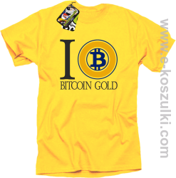 I love Bitcoin Gold - koszulka męska żółta