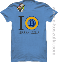 I love Bitcoin Gold - koszulka męska błękitna