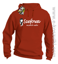 Szefowa wszystkich szefów - Small Girl - bluza  kapturem pomarańczowa