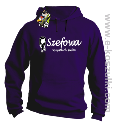 Szefowa wszystkich szefów - Small Girl - bluza  kapturem fioletowa