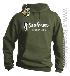 Szefowa wszystkich szefów - Small Girl - bluza  kapturem khaki