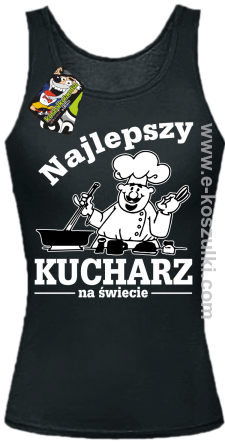 Mamma Mia Najlepszy kucharz na świecie - top damski czarny