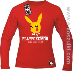 Play Pokemon - longsleeve męski czerwony