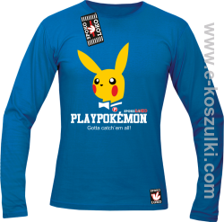 Play Pokemon - longsleeve męski niebieski