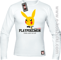 Play Pokemon - longsleeve męski biały