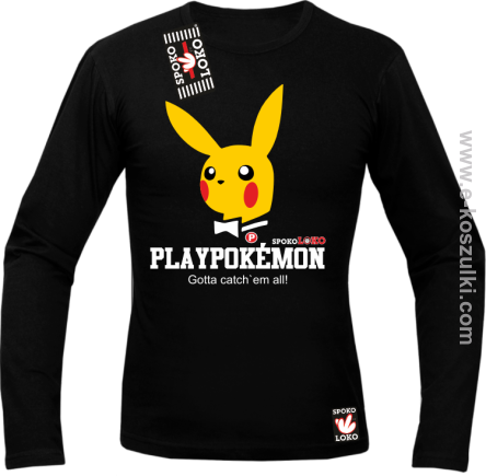 Play Pokemon - longsleeve męski czarny