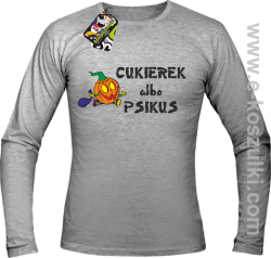 Cukierek albo psikus Hallowen - longsleeve męski melanż 