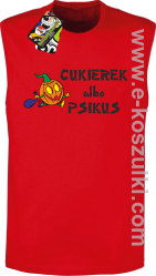 Cukierek albo psikus Hallowen czerwony 