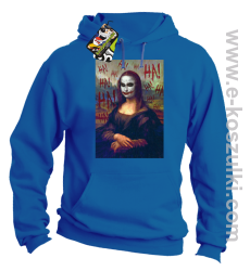 Mona Lisa Hello Jocker - bluza z kapturem niebieska