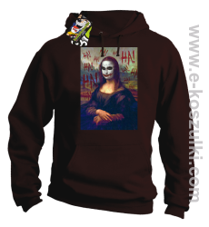 Mona Lisa Hello Jocker - bluza z kapturem brązowa