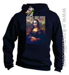 Mona Lisa Hello Jocker - bluza z kapturem granatowa