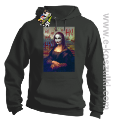 Mona Lisa Hello Jocker - bluza z kapturem szara