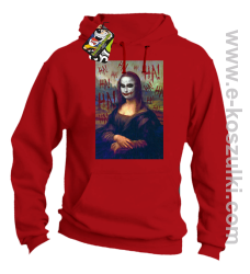 Mona Lisa Hello Jocker - bluza z kapturem czerwona