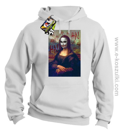 Mona Lisa Hello Jocker - bluza z kapturem biała