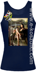 Mona Lisa ModelArt Parody - top damski granatowy