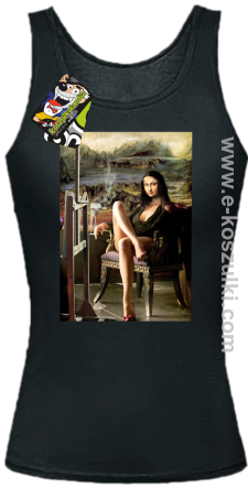 Mona Lisa ModelArt Parody - top damski czarny