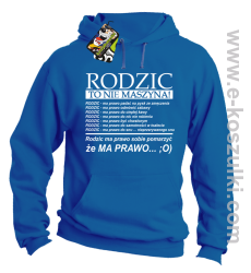 Rodzic to nie maszyna - Bluza z kapturem royal