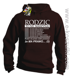 Rodzic to nie maszyna - Bluza z kapturem brąz