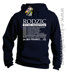 Rodzic to nie maszyna - Bluza z kapturem granat