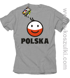 POLSKA Emotik dwukolorowy - koszulka męska melanż 