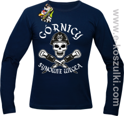 Górnicy Synowie Węgla - longsleeve męski granatowy