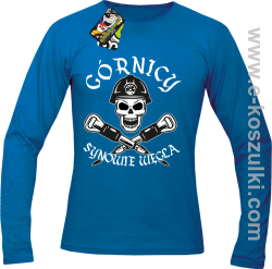 Górnicy Synowie Węgla - longsleeve męski niebieski