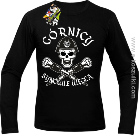 Górnicy Synowie Węgla - longsleeve męski czarny