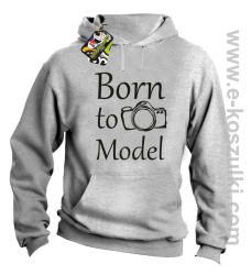 Born to model - bluza z kapturem melanż 