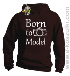 Born to model - bluza z kapturem czarna