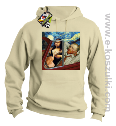 Mona_Gogy Art - bluza z kapturem beżowa