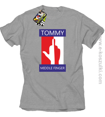 Tommy Middle Finger - koszulka męska 