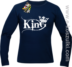 King Simple - longsleeve męski granatowy