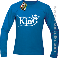 King Simple - longsleeve męski niebieski