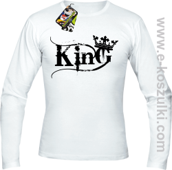 King Simple - longsleeve męski biały