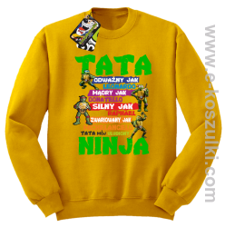 Tata Odważny jak Leonardo Żółwie NINJA Turtles - bluza bez kaptura STANDARD żółta