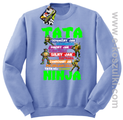 Tata Odważny jak Leonardo Żółwie NINJA Turtles - bluza bez kaptura STANDARD błękitna