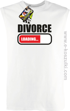 DIVORCE Loading - bezrękawnik męski biały 