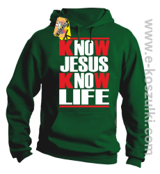 Know Jesus know life - Bluza z kapturem khely