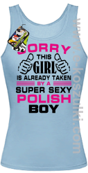 Sorry this girl is already taken by a super sexy polish Boy - top damski błękitny