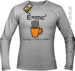 E=mc2 - Energy = Milk x Coffee 2 - Longsleeve męski melanż 