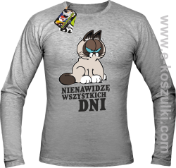 Nienawidzę wszystkich dni - longsleeve męski melanż 