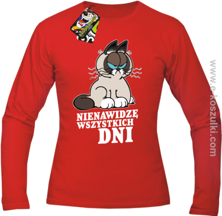 Nienawidzę wszystkich dni - longsleeve męski 