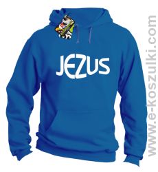 Jezus Christ Symbolic - bluza z kapturem niebieska 