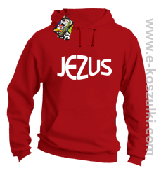 Jezus Christ Symbolic - bluza z kapturem czerwona