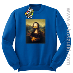 Mona Lisa Mother Ducker - bluza bez kaptura STANDARD niebieska