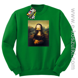 Mona Lisa Mother Ducker - bluza bez kaptura STANDARD zielona