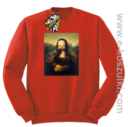 Mona Lisa Mother Ducker - bluza bez kaptura STANDARD czerwona