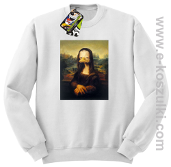 Mona Lisa Mother Ducker - bluza bez kaptura STANDARD białą